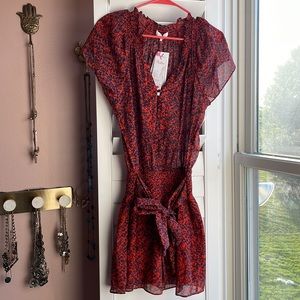 PARKER; Frisco Smocked Floral Print Dress In Firefly